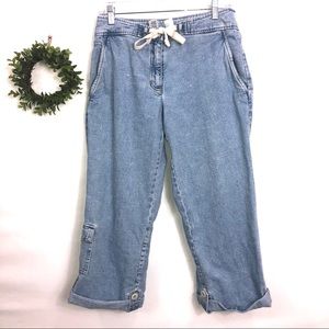 JONES NY SPORT BOYFRIEND CROPPED ROLLED JEANS